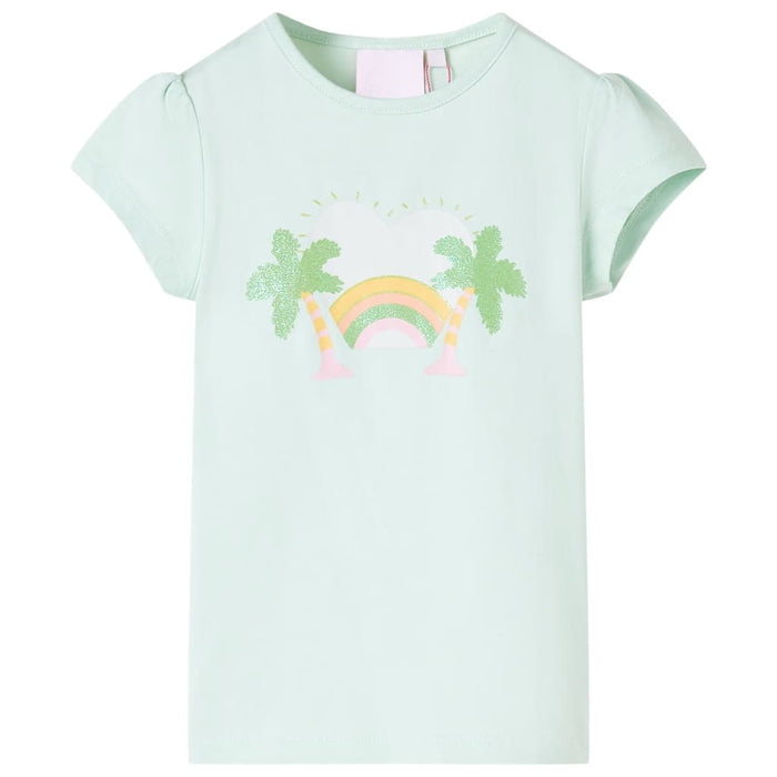 Tricou pentru copii, verde mentă deschis, 92 - WALTI WALTI