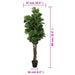 Smochin artificial cu frunze 96 de frunze 80 cm verde - WALTI WALTI