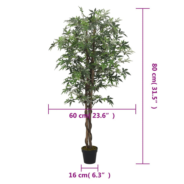 Arbore de arțar artificial 224 de frunze 80 cm verde - WALTI WALTI
