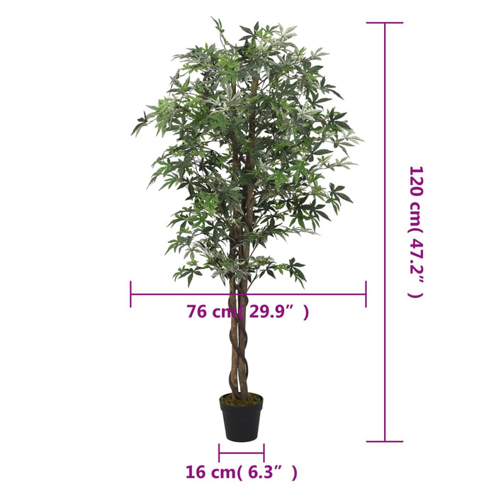 Arbore de arțar artificial 336 de frunze 120 cm verde - WALTI WALTI