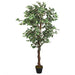 Arbore ficus artificial 630 de frunze 120 cm verde - WALTI WALTI