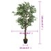 Arbore ficus artificial 630 de frunze 120 cm verde - WALTI WALTI