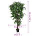 Arbore de mango artificial 900 de frunze 180 cm verde - WALTI WALTI