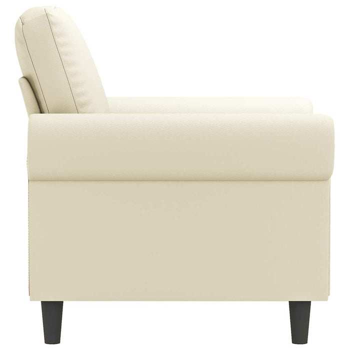 Canapea de o persoană, crem, 60 cm, piele ecologică - WALTI WALTI