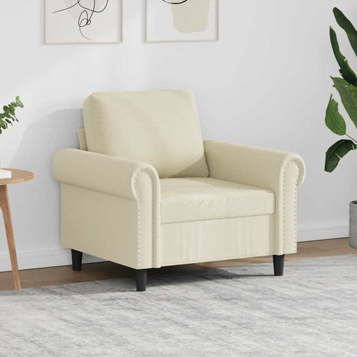 Canapea de o persoană, crem, 60 cm, piele ecologică - WALTI WALTI