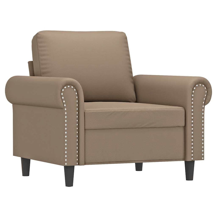 Canapea de o persoană, cappuccino, 60 cm, piele ecologică - WALTI WALTI