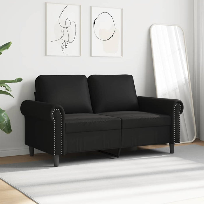 Canapea cu 2 locuri, negru, 120 cm, piele ecologică - WALTI WALTI