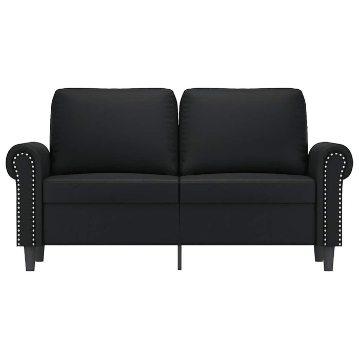 Canapea cu 2 locuri, negru, 120 cm, piele ecologică - WALTI WALTI