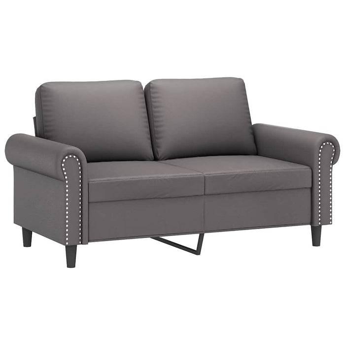 Canapea cu 2 locuri, gri, 120 cm, piele ecologică - WALTI WALTI