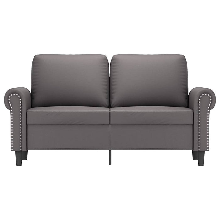 Canapea cu 2 locuri, gri, 120 cm, piele ecologică - WALTI WALTI
