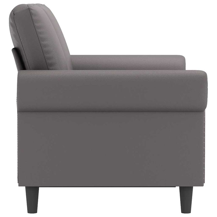 Canapea cu 2 locuri, gri, 120 cm, piele ecologică - WALTI WALTI