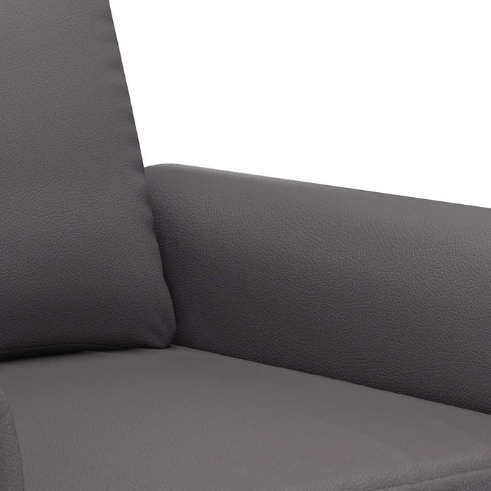 Canapea cu 2 locuri, gri, 120 cm, piele ecologică - WALTI WALTI