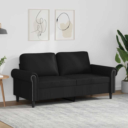 Canapea cu 2 locuri, negru, 140 cm, piele ecologică - WALTI WALTI