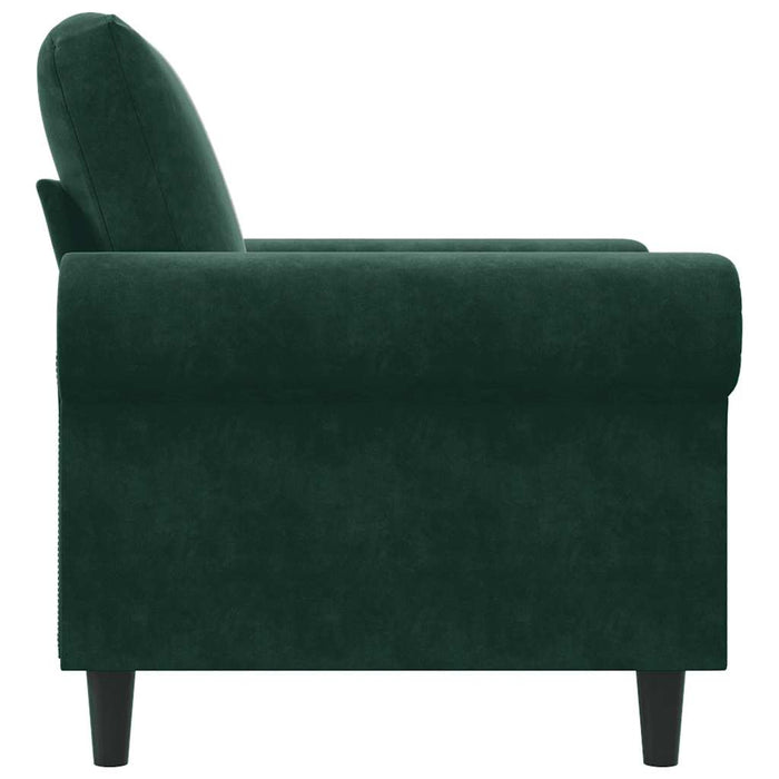 Fotoliu canapea, verde închis, 60 cm, catifea - WALTI WALTI