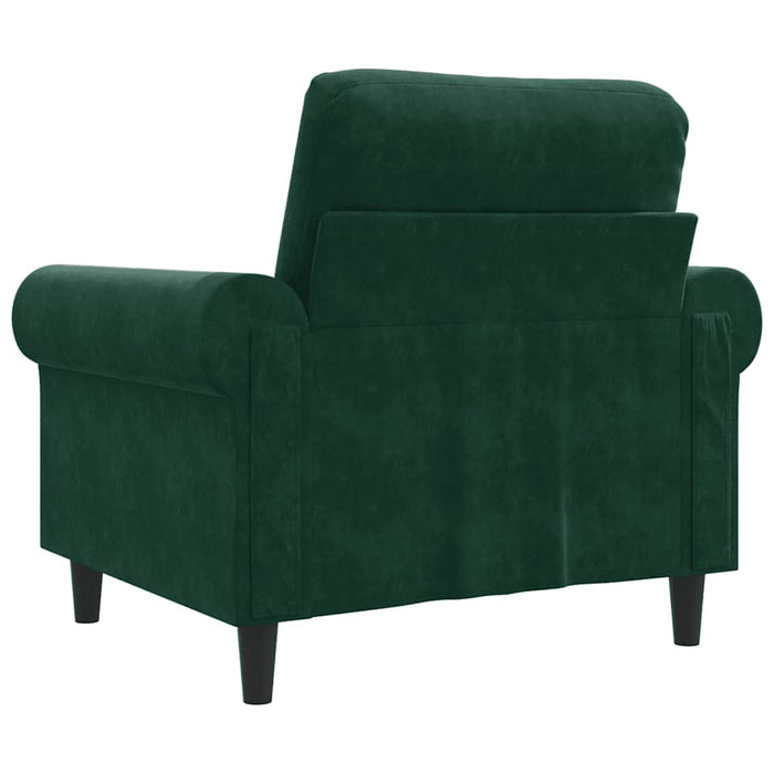 Fotoliu canapea, verde închis, 60 cm, catifea - WALTI WALTI
