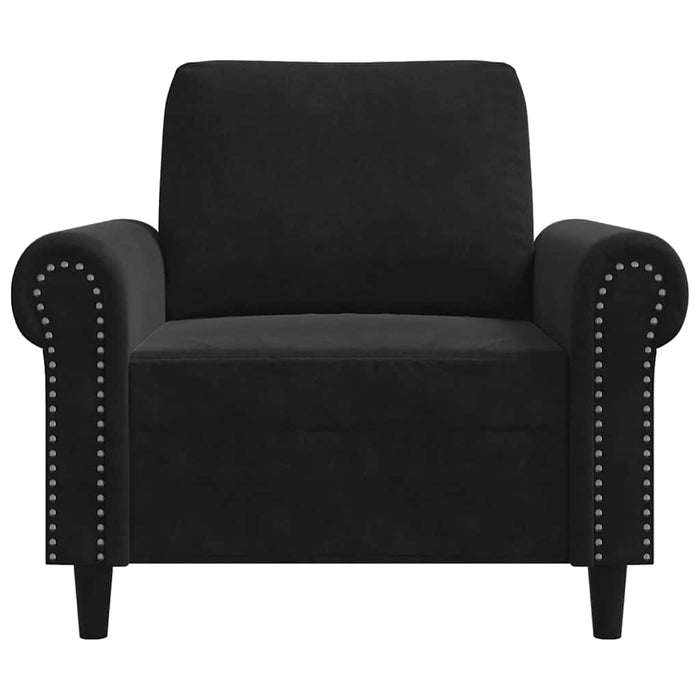 Fotoliu canapea, Negru, 60 cm, catifea - WALTI WALTI