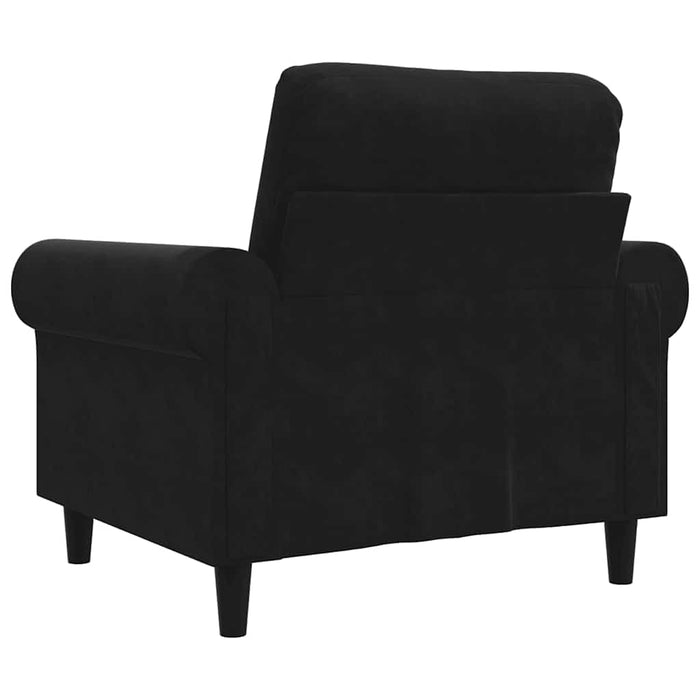 Fotoliu canapea, Negru, 60 cm, catifea - WALTI WALTI