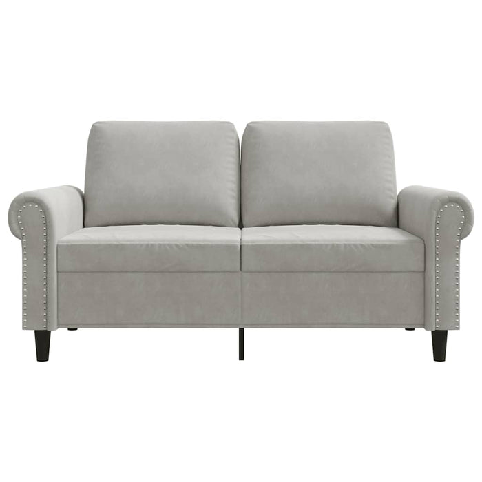 Canapea cu 2 locuri, gri deschis, 120 cm, catifea WALTI