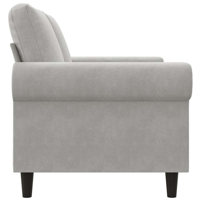 Canapea cu 2 locuri, gri deschis, 120 cm, catifea WALTI