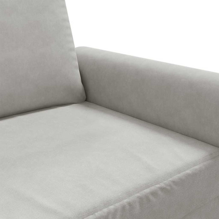 Canapea cu 2 locuri, gri deschis, 120 cm, catifea WALTI