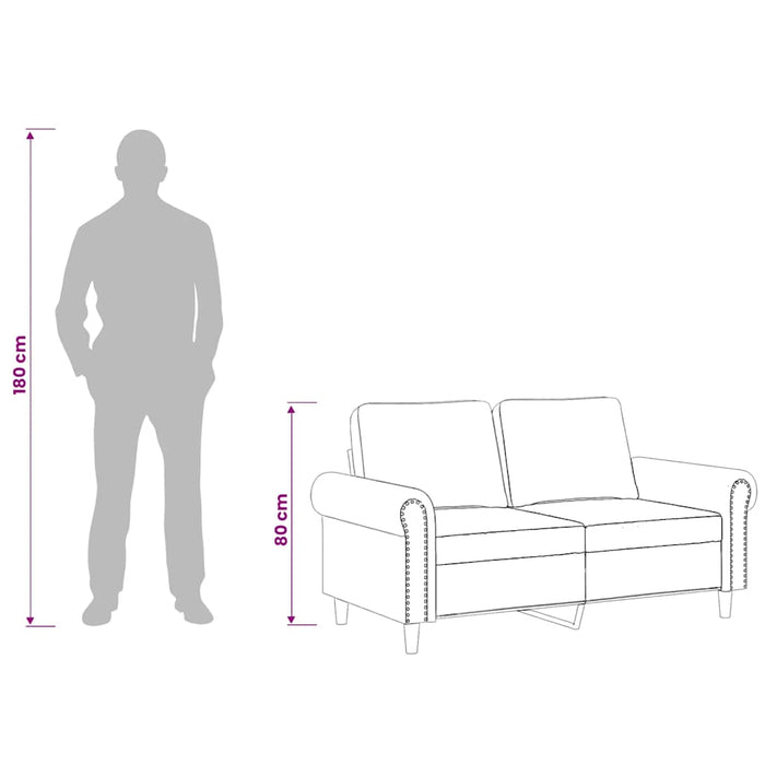 Canapea cu 2 locuri, galben, 120 cm, catifea - WALTI WALTI