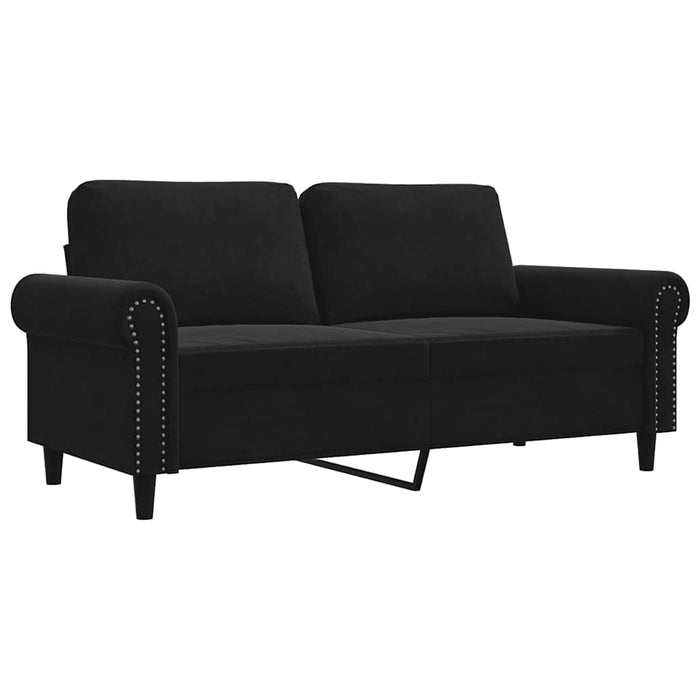 Canapea cu 2 locuri, negru, 140 cm, catifea - WALTI WALTI