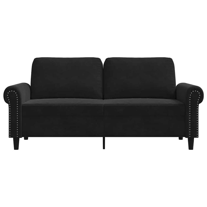 Canapea cu 2 locuri, negru, 140 cm, catifea - WALTI WALTI