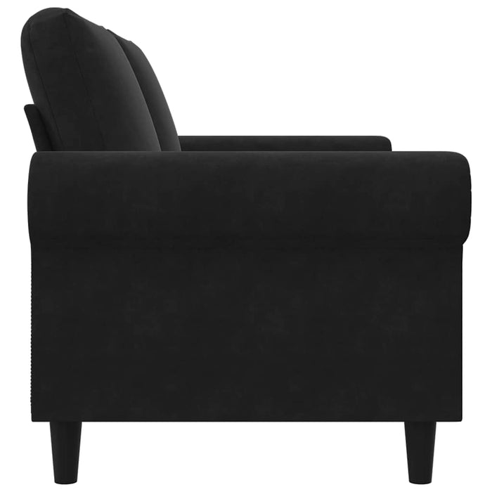 Canapea cu 2 locuri, negru, 140 cm, catifea - WALTI WALTI