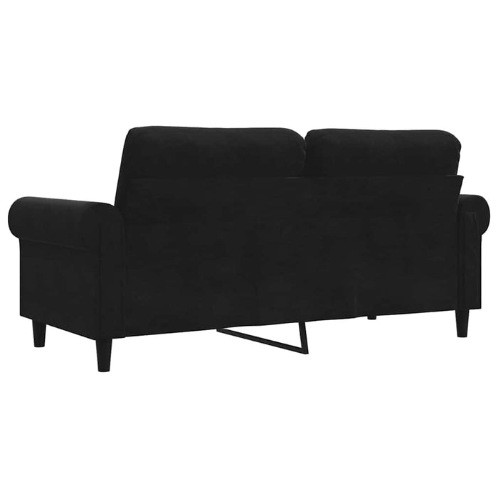 Canapea cu 2 locuri, negru, 140 cm, catifea - WALTI WALTI