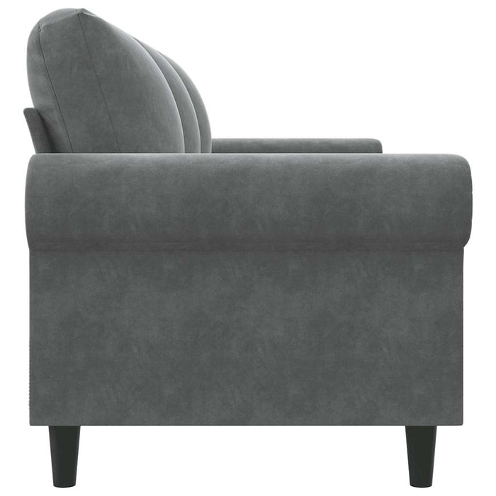Canapea cu 3 locuri, gri închis, 180 cm, material catifea WALTI