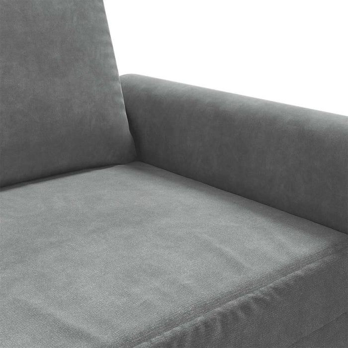 Canapea cu 3 locuri, gri închis, 180 cm, material catifea WALTI
