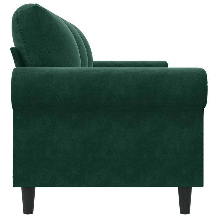 Canapea cu 3 locuri, verde închis, 180 cm, catifea - WALTI WALTI