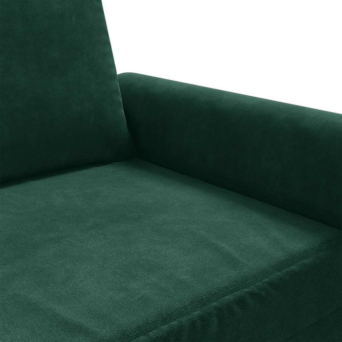 Canapea cu 3 locuri, verde închis, 180 cm, catifea - WALTI WALTI