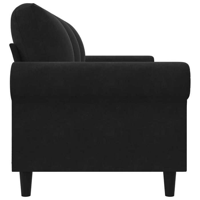 Canapea cu 3 locuri, Negru, 180 cm, catifea - WALTI WALTI