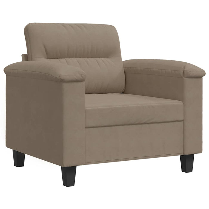Fotoliu canapea, gri taupe, 60 cm, textil microfibră - WALTI WALTI