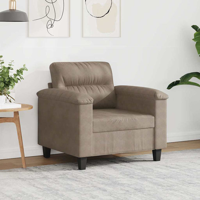 Fotoliu canapea, gri taupe, 60 cm, textil microfibră - WALTI WALTI