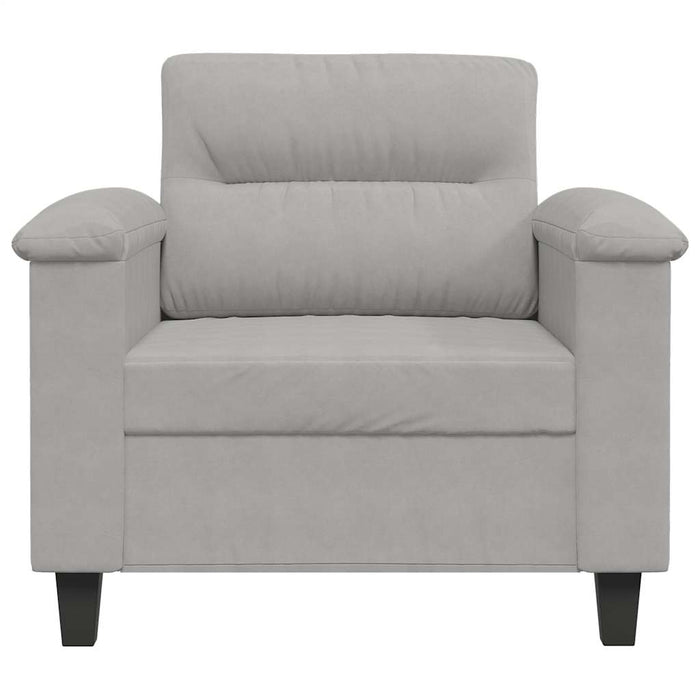 Fotoliu canapea, gri deschis, 60 cm, textil microfibră WALTI