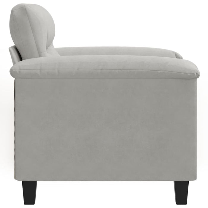 Fotoliu canapea, gri deschis, 60 cm, textil microfibră WALTI