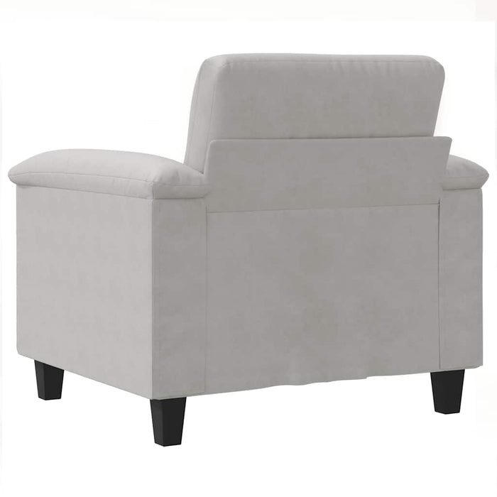 Fotoliu canapea, gri deschis, 60 cm, textil microfibră WALTI
