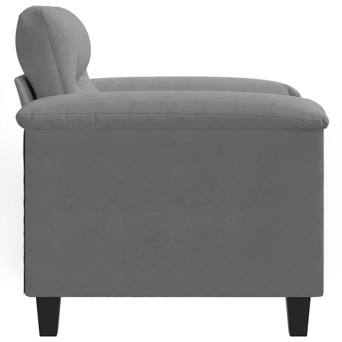 Fotoliu canapea, gri închis, 60 cm, textil microfibră WALTI