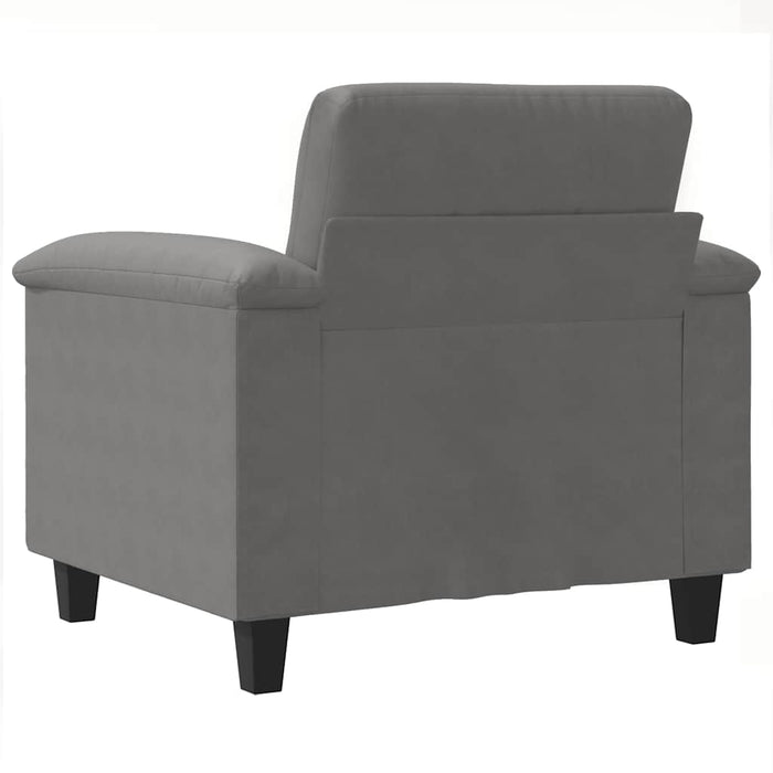 Fotoliu canapea, gri închis, 60 cm, textil microfibră WALTI