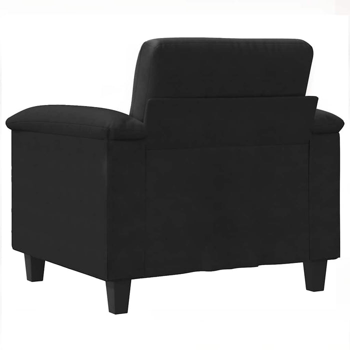 Fotoliu canapea, negru, 60 cm, textil microfibră - WALTI WALTI