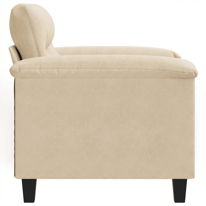 Fotoliu canapea, crem, 60 cm, textil microfibră - WALTI WALTI