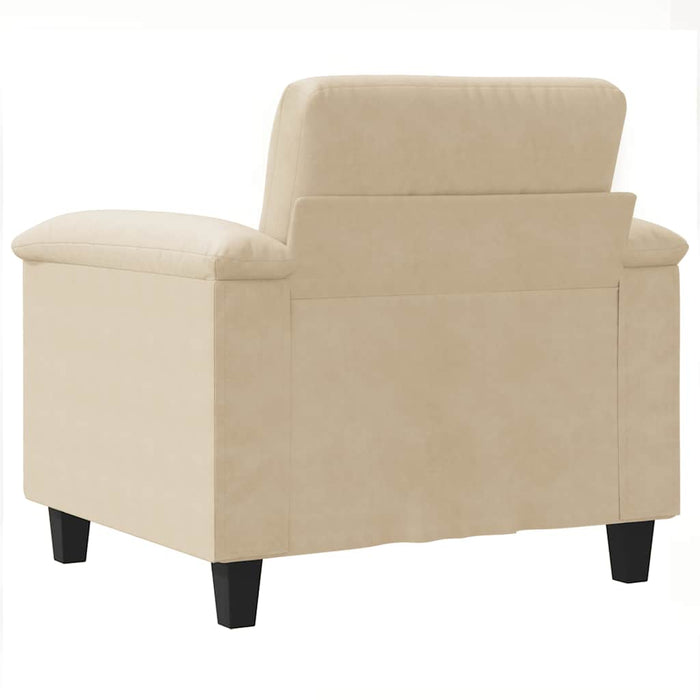 Fotoliu canapea, crem, 60 cm, textil microfibră - WALTI WALTI