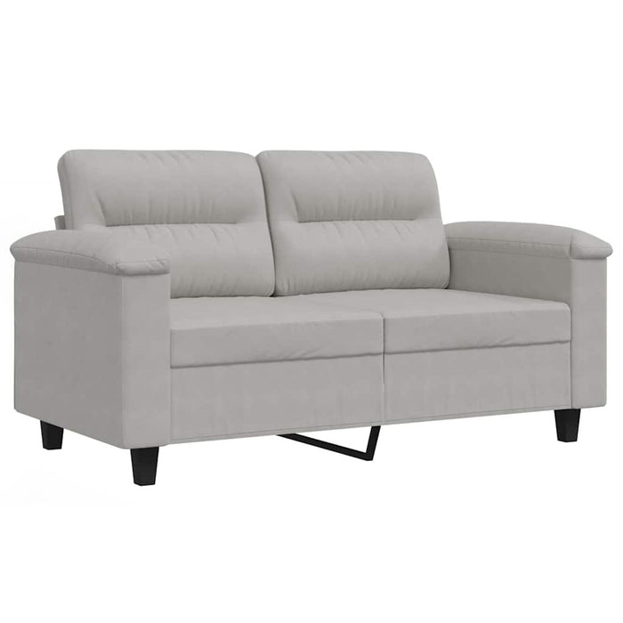 Canapea cu 2 locuri, gri deschis, 120 cm, țesătură microfibră WALTI