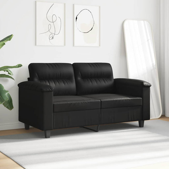 Canapea cu 2 locuri, negru, 120 cm, țesătură microfibră - WALTI WALTI