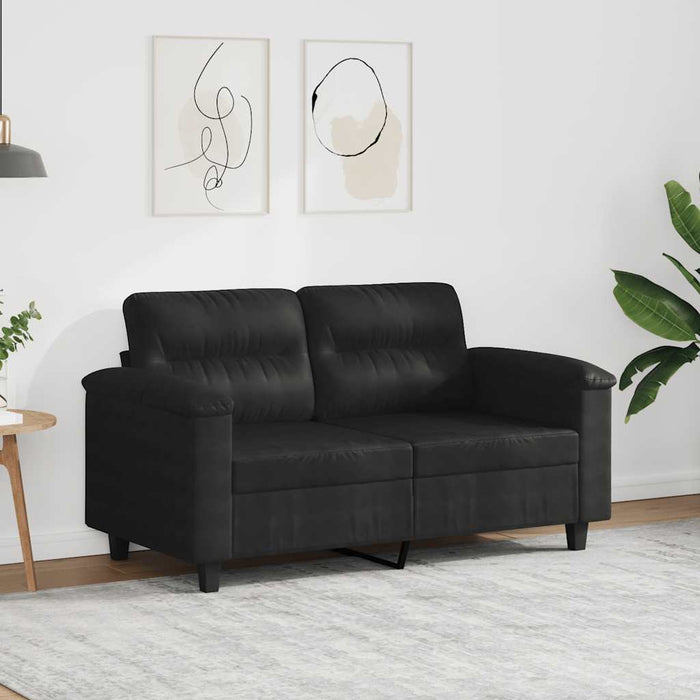 Canapea cu 2 locuri, negru, 120 cm, țesătură microfibră - WALTI WALTI