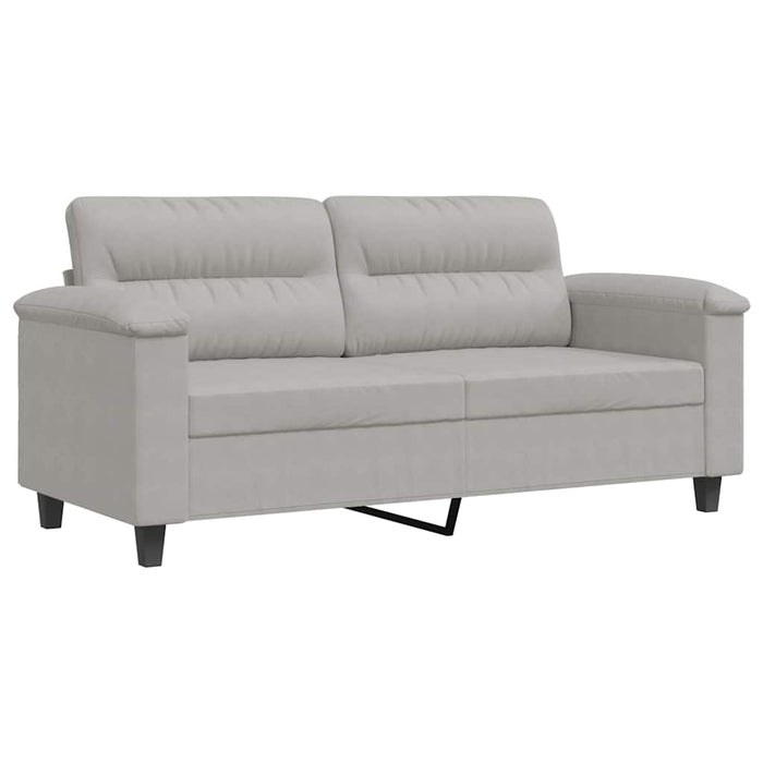 Canapea cu 2 locuri, gri deschis, 140 cm, țesătură microfibră WALTI