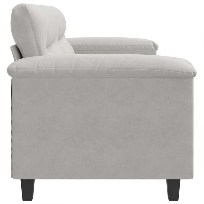 Canapea cu 2 locuri, gri deschis, 140 cm, țesătură microfibră WALTI