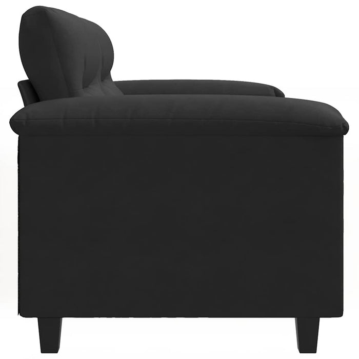 Canapea cu 2 locuri, negru, 140 cm, țesătură microfibră - WALTI WALTI